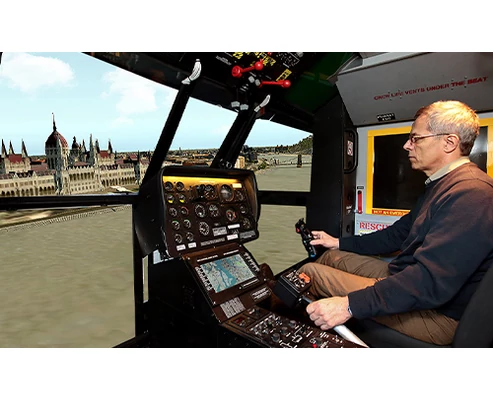 Helikopter vezetés 2 üléses szimulátorban