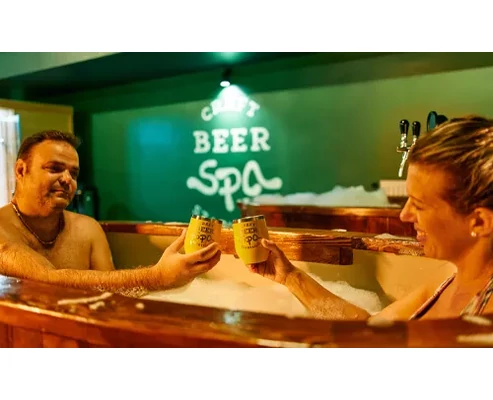 Egyedi Beer Spa wellness-élmény az Öko Park Panzióban