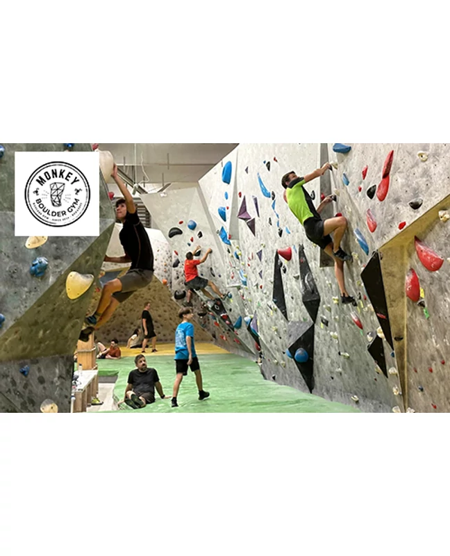 12 alkalmas bérlet, teljes felszereléssel 1 fő részére a Monkey Boulderben