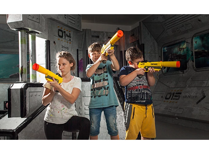 90 perces NERF játék + JUSSKI logikai szabadulószoba 2-3 fő részére