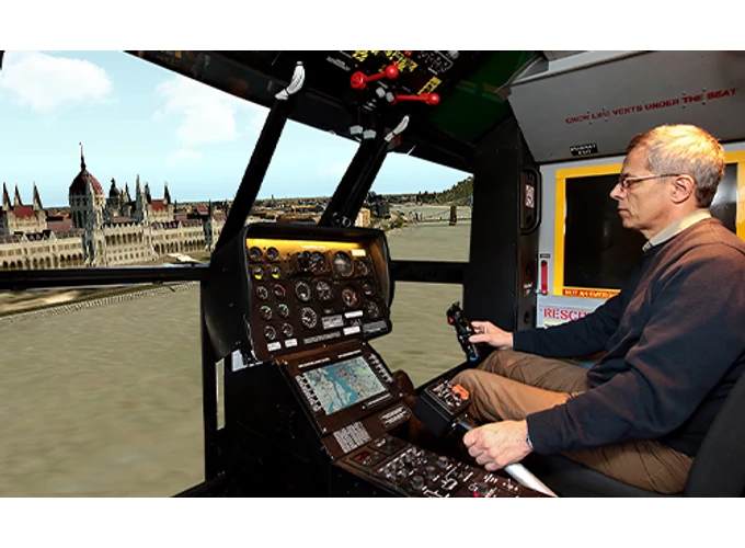 Helikopter vezetés 2 üléses szimulátorban