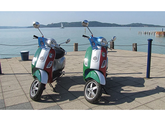 Tihany kerülő Vespa túra
